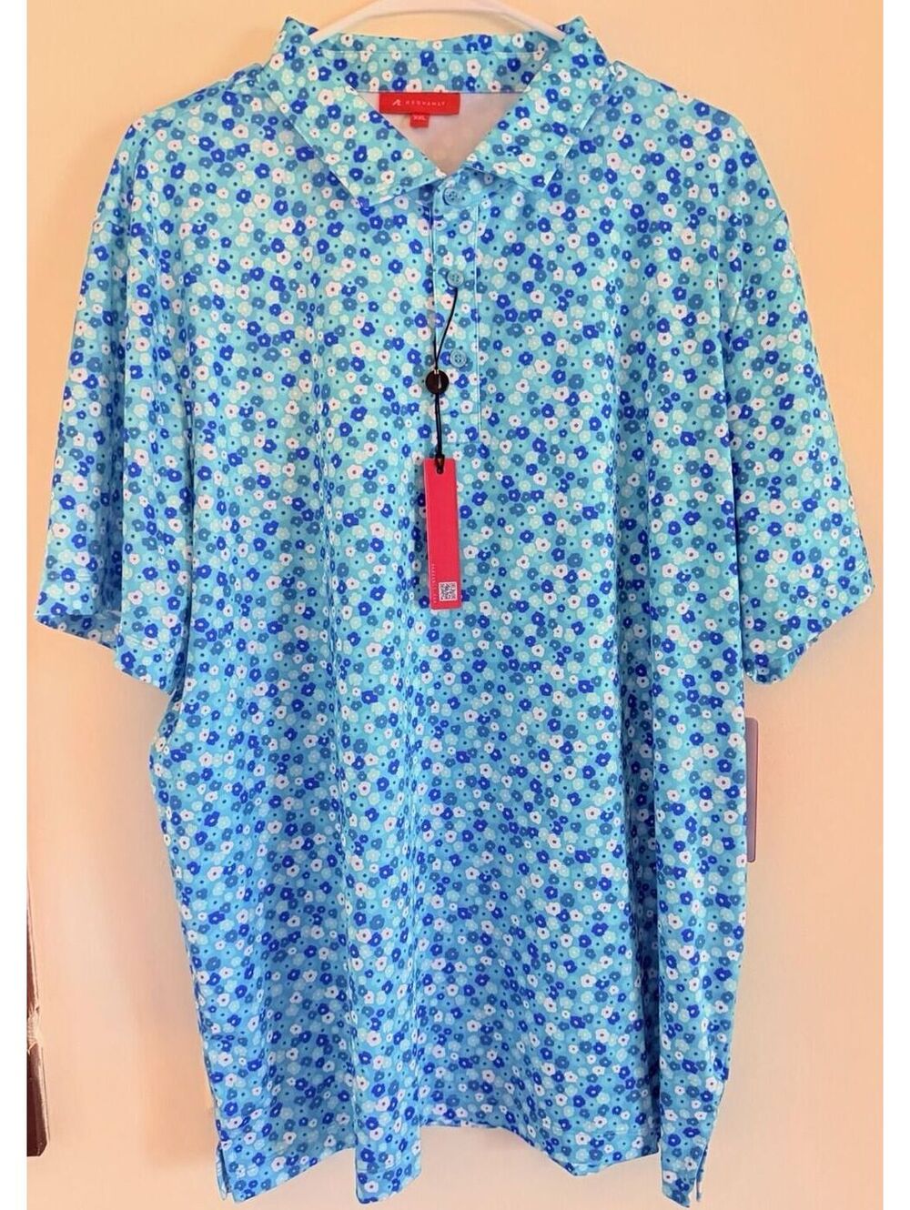 2XL - Men - REDVANLY Marne Polo Curacao Multi (NWT)